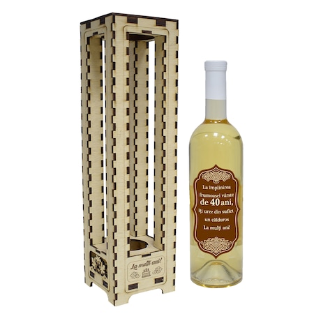 Cadou femei Cadou cu Vin 7.5 dl - La Multi Ani - 40 de ani