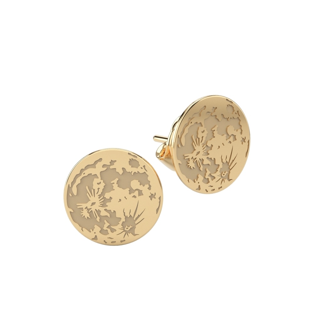 Cadou sotie Cercei din aur 14K galben Moon