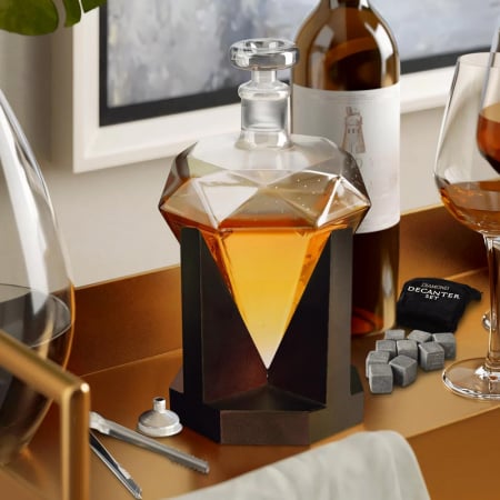 Cadou cuplu Decantor Sticla Diamant