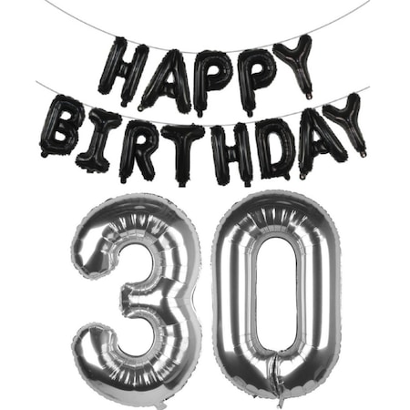 Cadou barbati Set Baloane Aniversare Happy Birthday 30 Ani